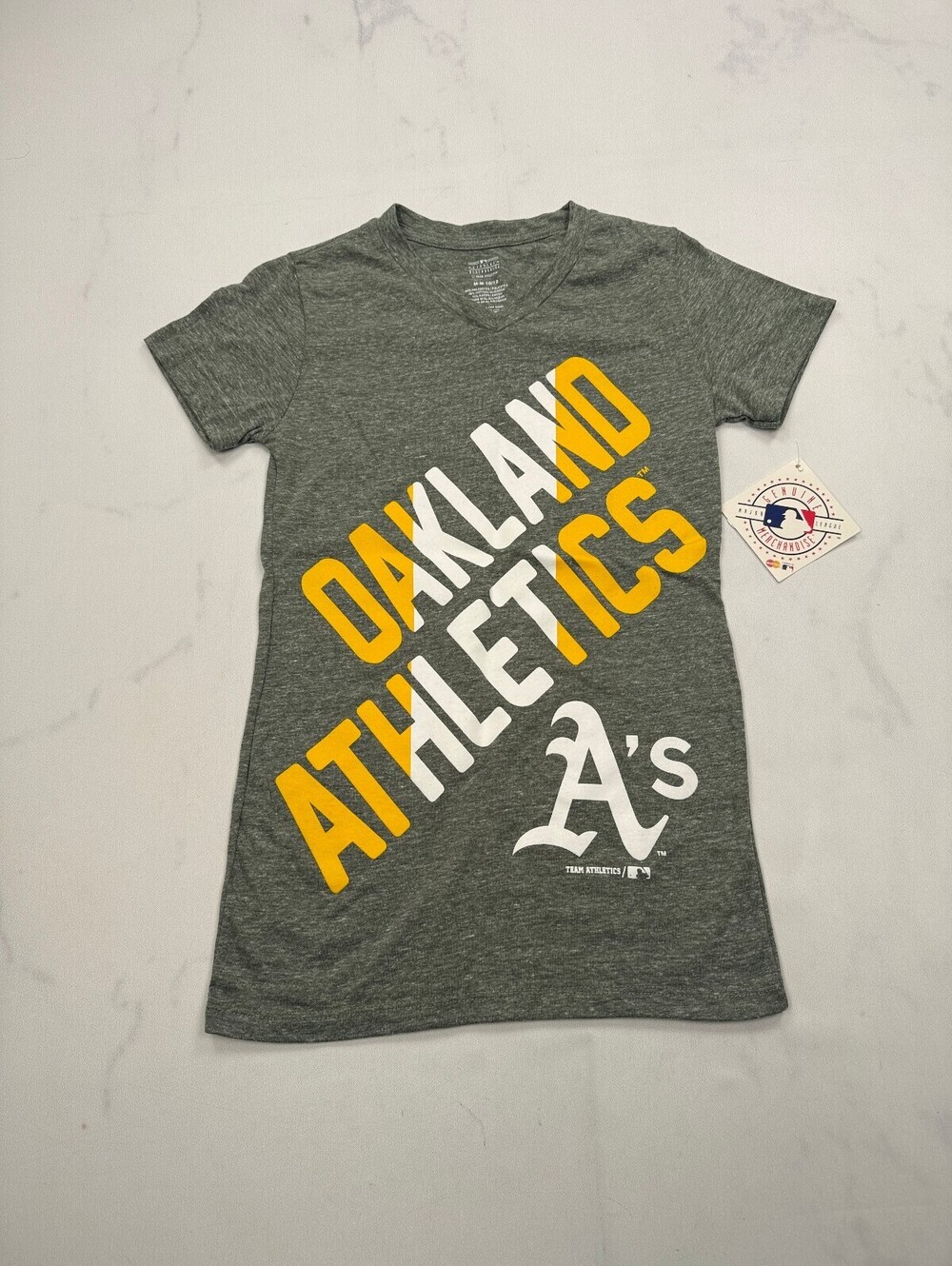 Team Athletics Oakland Athletics Graphic Tee Gray Modern - Girls 10/12